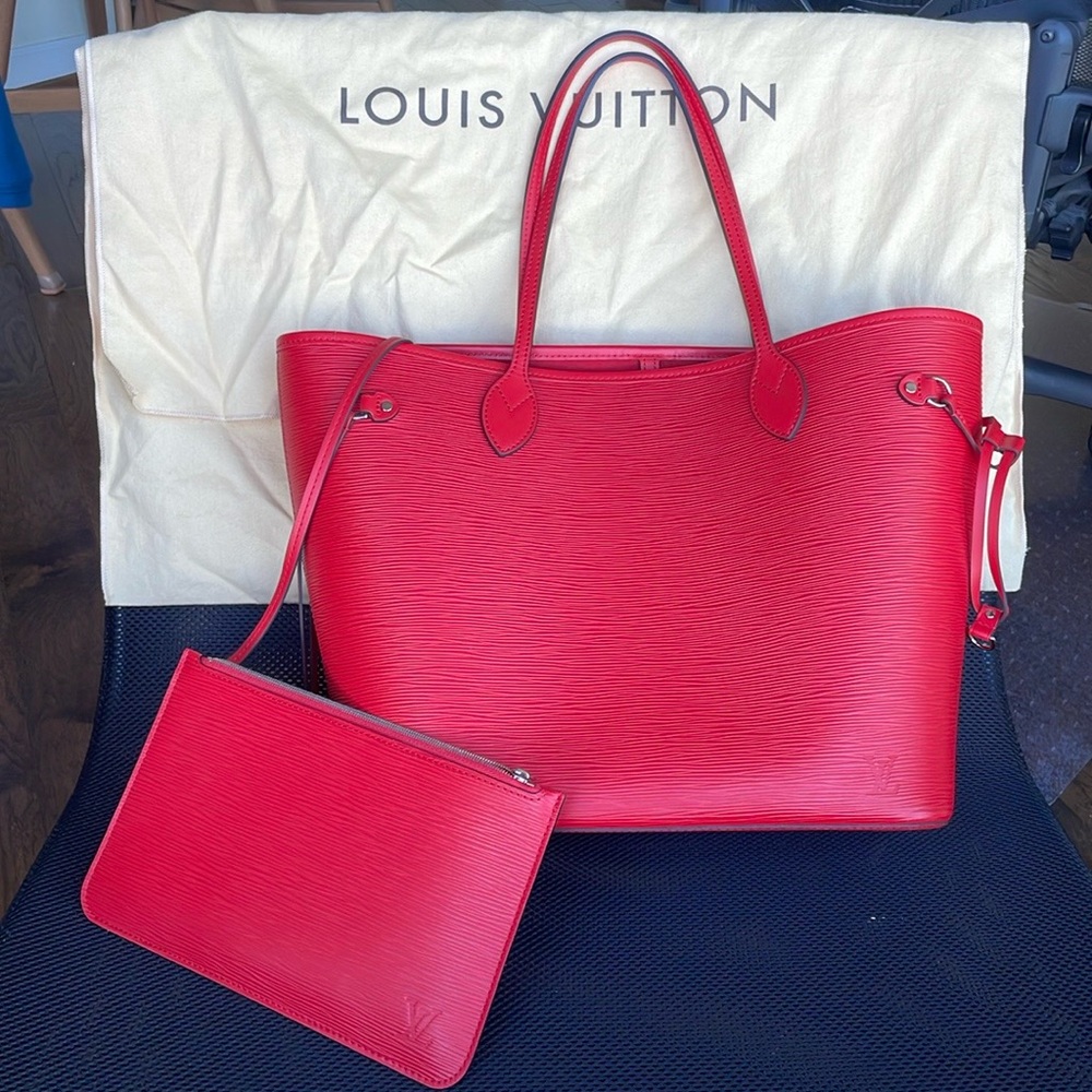Louis Vuitton Vibrant Red Tote with Pouch